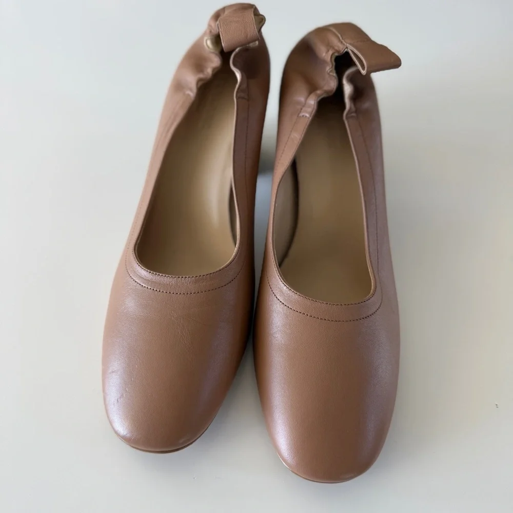 Everlane Tan italian Leather The Day heel